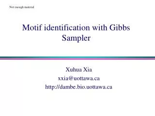 Motif identification with Gibbs Sampler