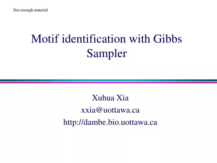 motif identification with gibbs sampler