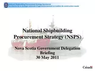 National Shipbuilding Procurement Strategy (NSPS)