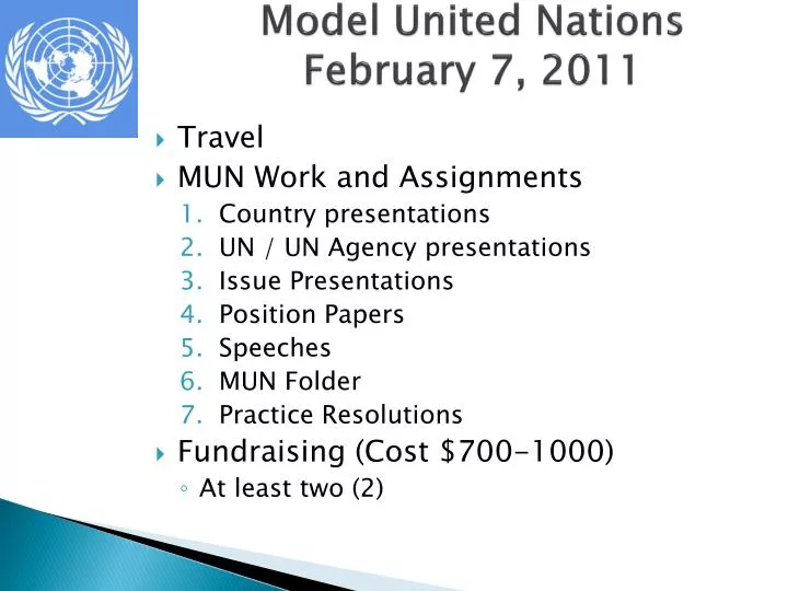 model united nations february 7 2011