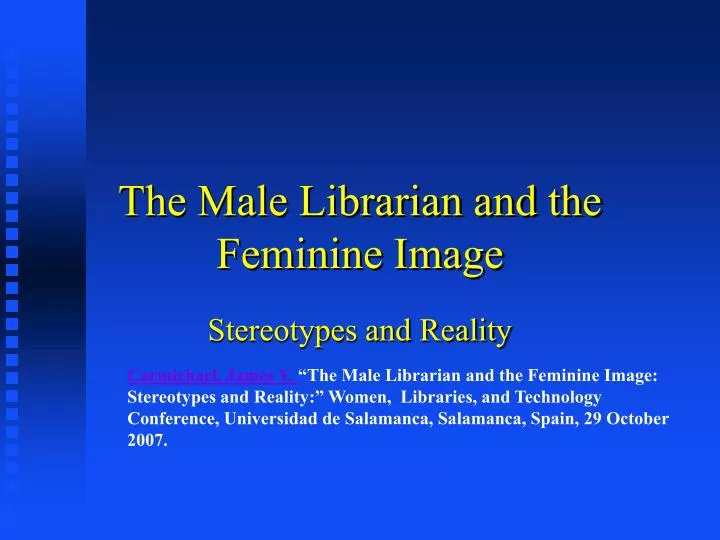 the male librarian and the feminine image