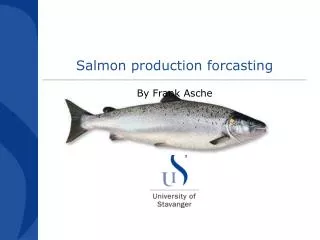 Salmon production forcasting