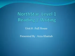 NorthStar Level 1 Reading / Writing