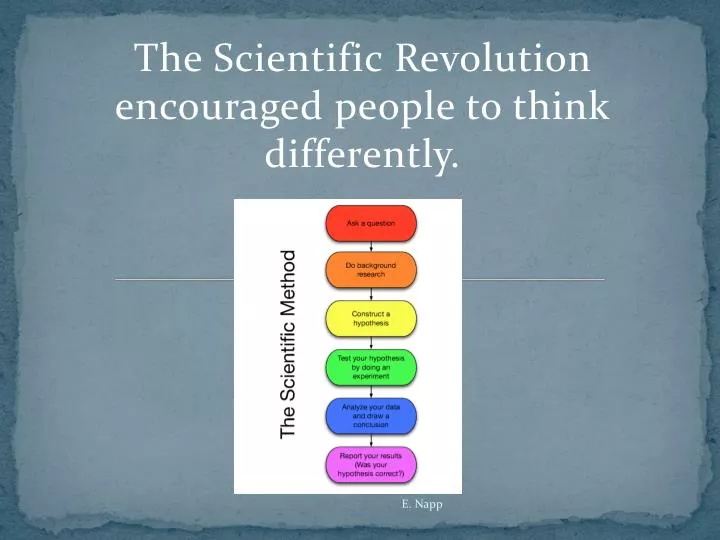 the scientific revolution encouraged people to think differently