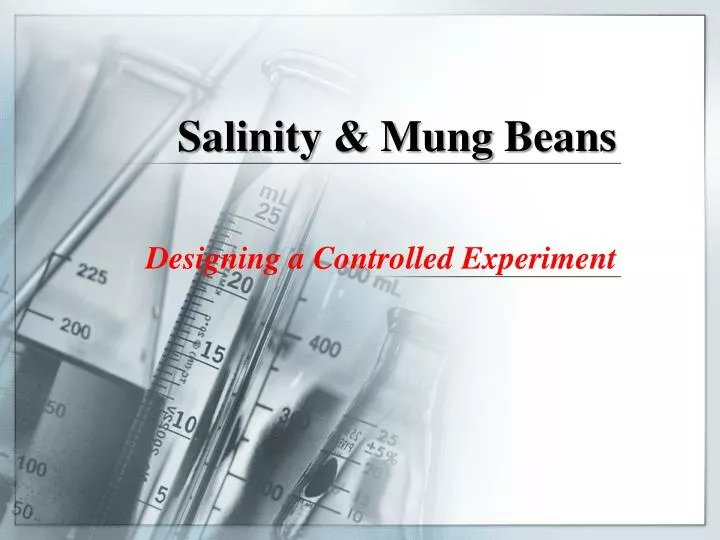 salinity mung beans