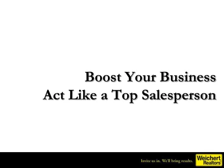 boost your business act like a top salesperson
