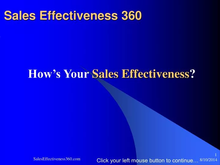 sales effectiveness 360