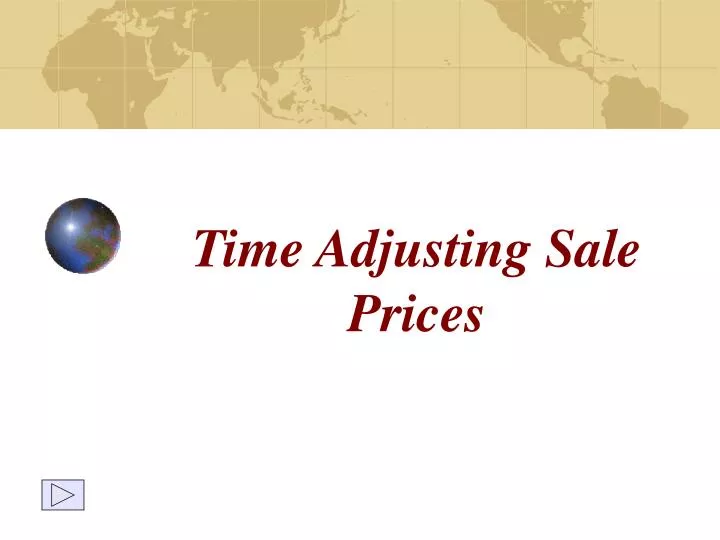 time adjusting sale prices