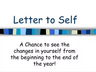 letter to self