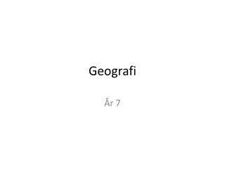 geografi