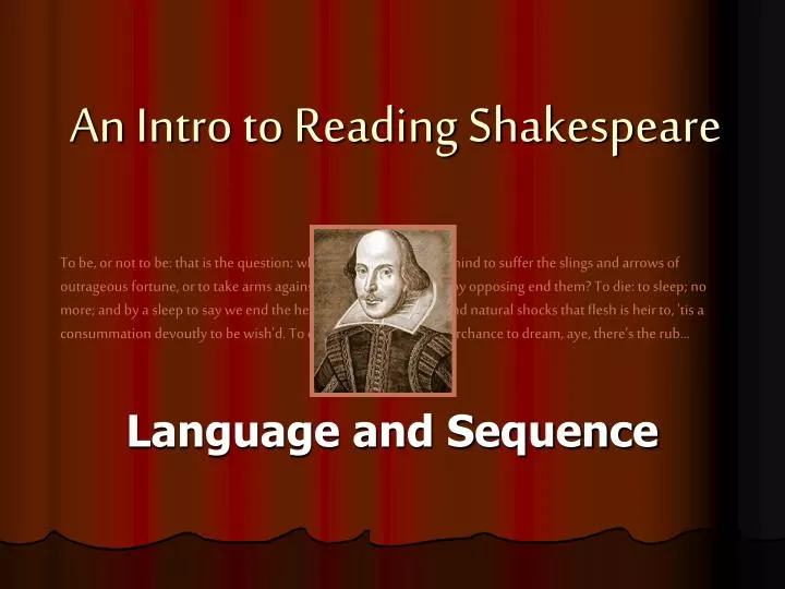 an intro to reading shakespeare