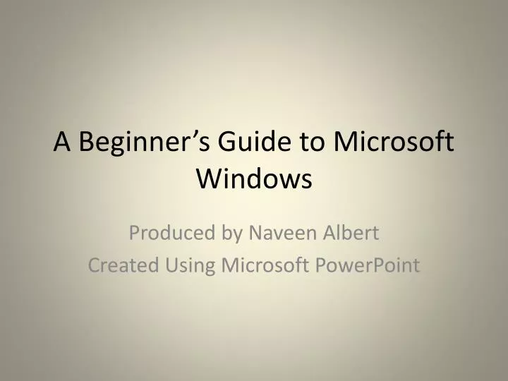 a beginner s guide to microsoft windows