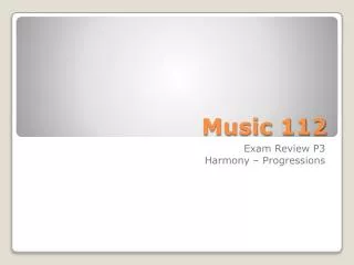 Music 112