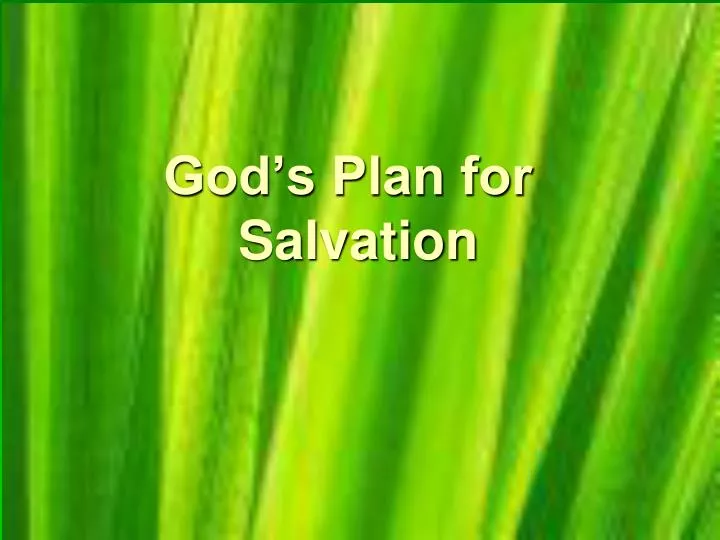 god s plan for salvation