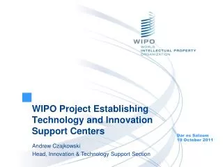 WIPO Project Establishing Technology and Innovation Support Centers