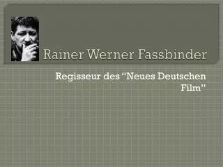 rainer werner fassbinder