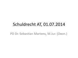 schuldrecht at 01 07 2014