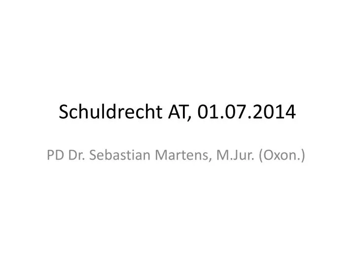 schuldrecht at 01 07 2014