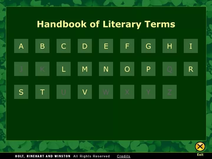 handbook of literary terms
