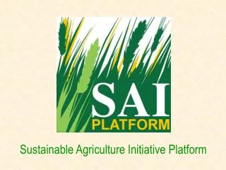 Sustainable Agriculture Initiative Platform