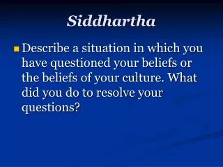 Siddhartha