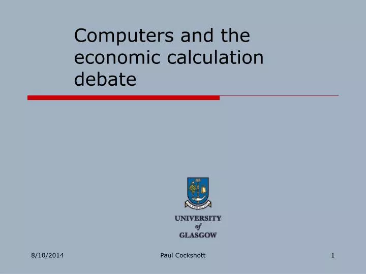 computers and the economic calculation debate