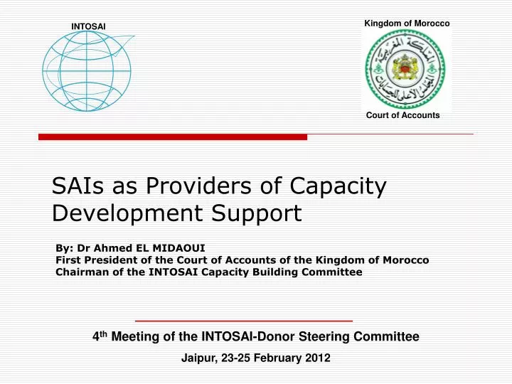 sais as providers of capacity development support