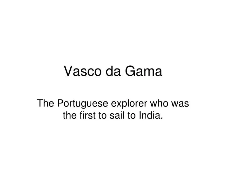 vasco da gama