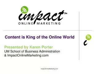 Content is King of the Online World