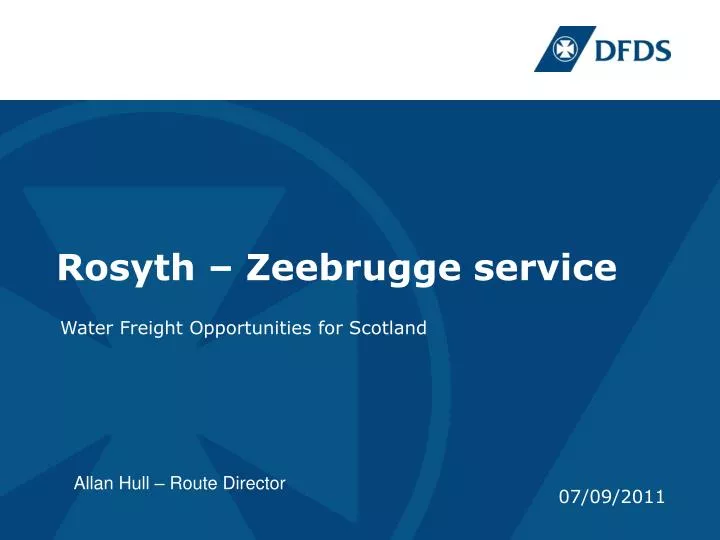rosyth zeebrugge service