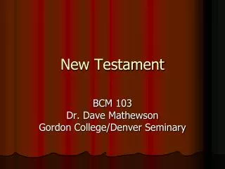 New Testament