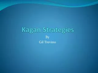 Kagan Strategies