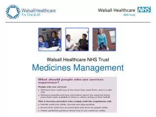 Walsall Healthcare NHS Trust Medicines Management