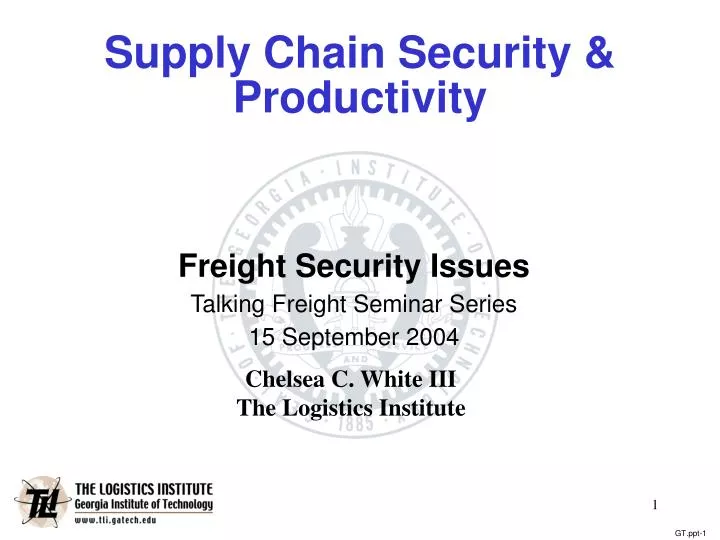 supply chain security productivity