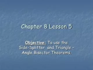 Chapter 8 Lesson 5