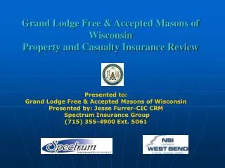 Grand Lodge Free &amp; Accepted Masons of Wisconsin Property and Casualty Insurance Review