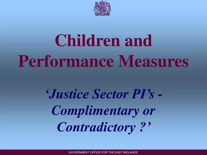 children and performance measures