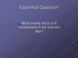 Essential Question