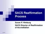 SACS Reaffirmation Process - slide 1