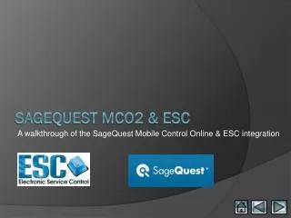 SageQuest MCO2 &amp; ESC