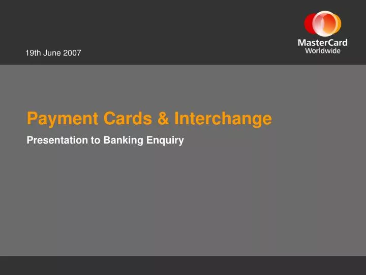 payment cards interchange