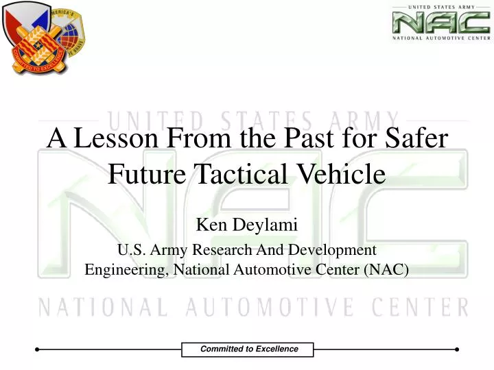 a lesson from the past for safer future tactical vehicle