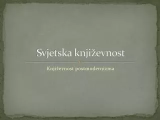svjetska knji evnost