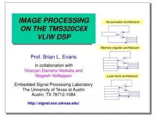 IMAGE PROCESSING ON THE TMS320C6X VLIW DSP