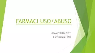 farmaci uso abuso
