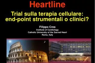 Filippo Crea Institute of Cardiology Catholic University of the Sacred Heart Rome , Italy