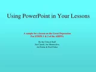 Using PowerPoint in Your Lessons