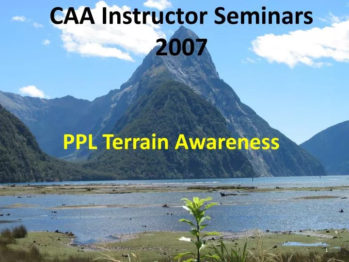 caa instructor seminars 2007