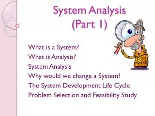 system analysis part 1