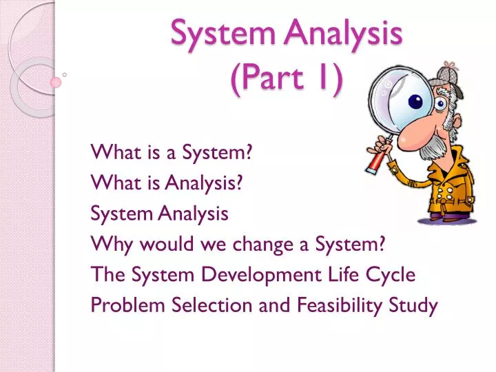 system analysis part 1